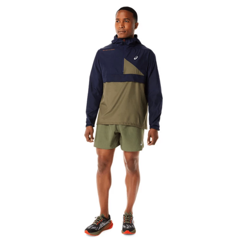 Anorak Asics Fujitrail Azul Marino Verde 10 Anorak Asics Fujitrail Azul Marino Verde - Image 8