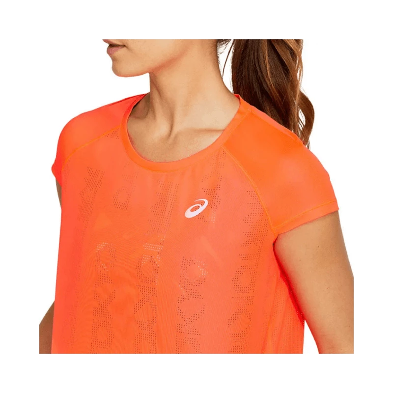 Camiseta Asics Future Tokyo Ventilate Manga Corta Naranja Mujer 8 Camiseta Asics Future Tokyo Ventilate Manga Corta Naranja Mujer - Image 6