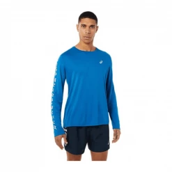 Camiseta Asics Katakana Manga Larga Azul
