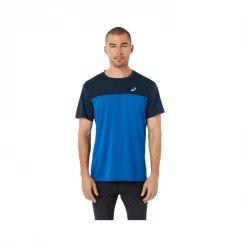 Camiseta Asics Race SS TOP Manga Corta Negro Azul SS22