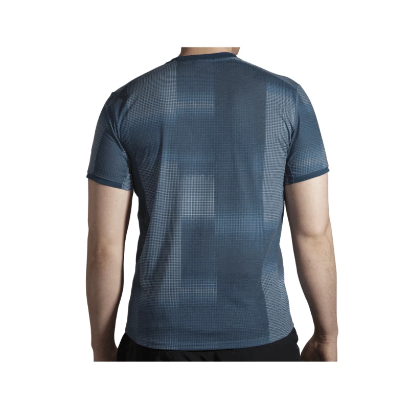 Camiseta Brooks Distance Graphic Manga Corta Azul Gris 7 Camiseta Brooks Distance Graphic Manga Corta Azul Gris - Image 5