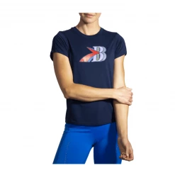 Camiseta Brooks Distance Graphic Manga Corta Azul Mujer -365rider Ventas camiseta brooks distance graphic manga corta azul mujer 2