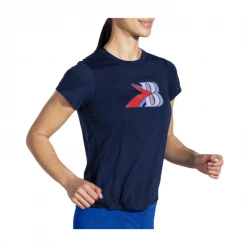 Camiseta Brooks Distance Graphic Manga Corta Azul Mujer -365rider Ventas camiseta brooks distance graphic manga corta azul mujer 4