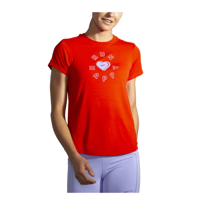 Camiseta Brooks Distance Graphic Manga Corta Roja Mujer 7 Camiseta Brooks Distance Graphic Manga Corta Roja Mujer - Image 5