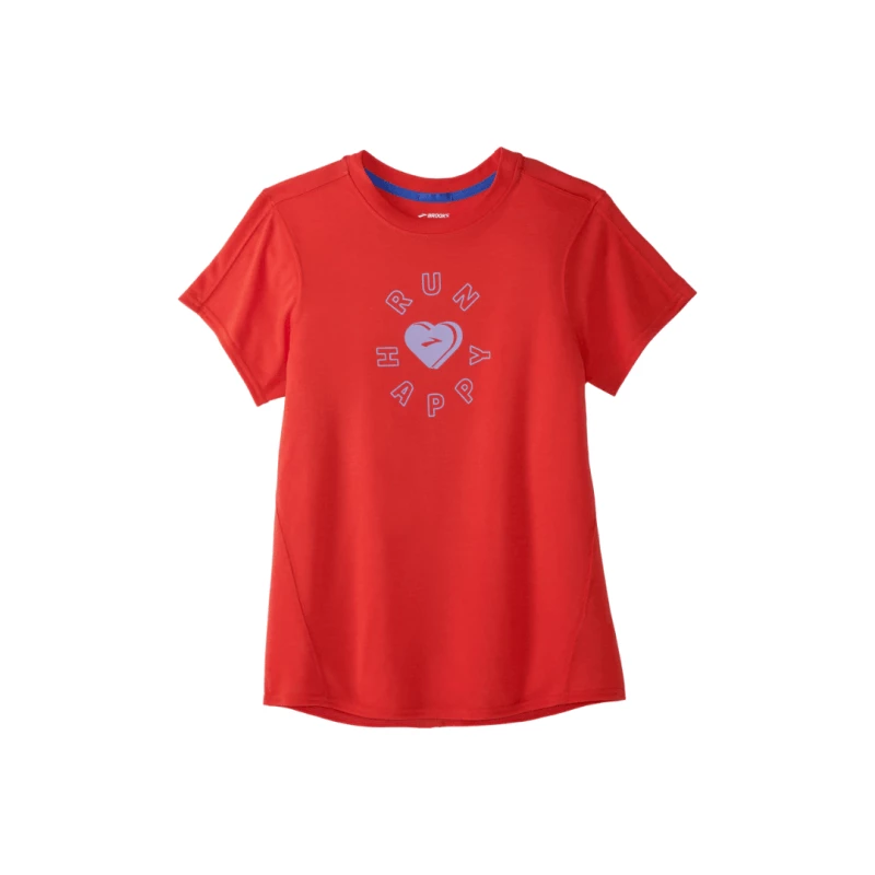 Camiseta Brooks Distance Graphic Manga Corta Roja Mujer 3 Camiseta Brooks Distance Graphic Manga Corta Roja Mujer