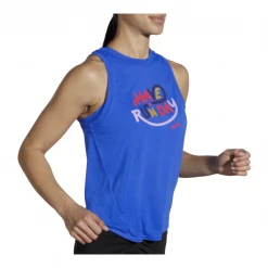 Camiseta Brooks Distance Graphic Tirantes Azul Eléctrico Mujer -365rider Ventas camiseta brooks distance graphic tirantes azul electrico mujer 2
