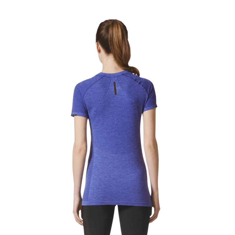 Camiseta Maga Corta Adidas Técnica Primeknit Wool Mujer Azul 6 Camiseta Maga Corta Adidas Técnica Primeknit Wool Mujer Azul - Image 4