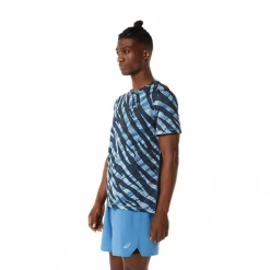 Camiseta Manga Corta Asics Wild Camo SS Top Azul -365rider Ventas camiseta manga corta asics wild camo ss top azul 2