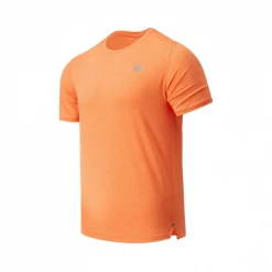 Camiseta New Balance Impact Run Manga Corta Naranja