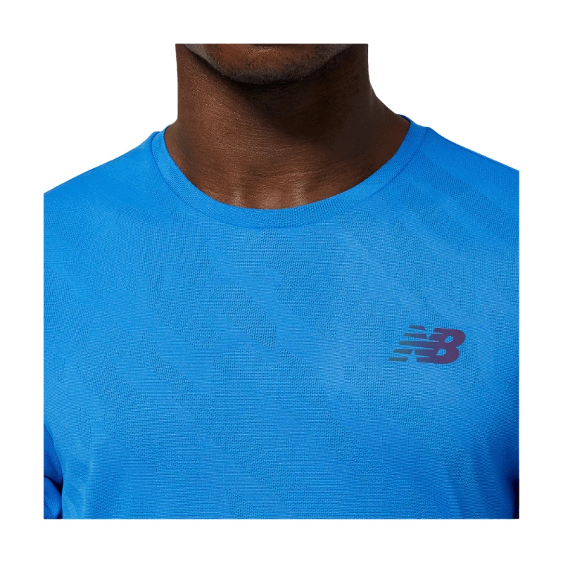 Camiseta New Balance Q Speed Jacquard Azul 7 Camiseta New Balance Q Speed Jacquard Azul - Image 5