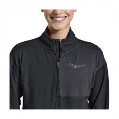 Camiseta Saucony Sunday 1/4 Zip Negro Mujer -365rider Ventas camiseta saucony sunday 14 zip negro mujer 2
