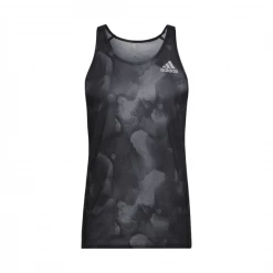 Camiseta Sin Mangas Adidas Fast Graphic Gris Estampado