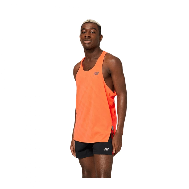 Camiseta Sin Mangas New Balance Q Speed Singlet Naranja 3 Camiseta Sin Mangas New Balance Q Speed Singlet Naranja