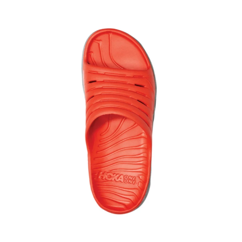 Chanclas Hoka One One ORA Recovery Slide Naranja Gris Hombre 6 Chanclas Hoka One One ORA Recovery Slide Naranja Gris Hombre - Image 4