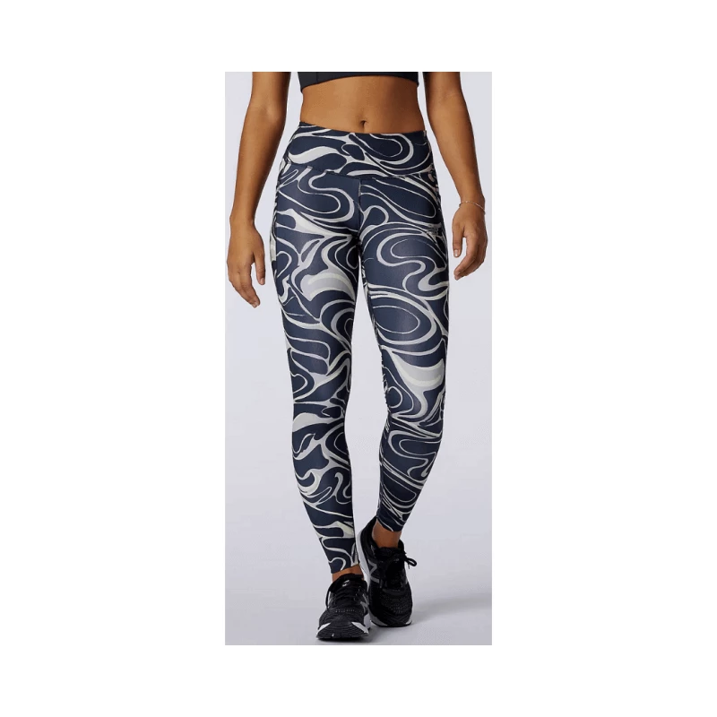 Mallas New Balance Printed Impact Run Azul Marino Gris Mujer 4 Mallas New Balance Printed Impact Run Azul Marino Gris Mujer - Image 2