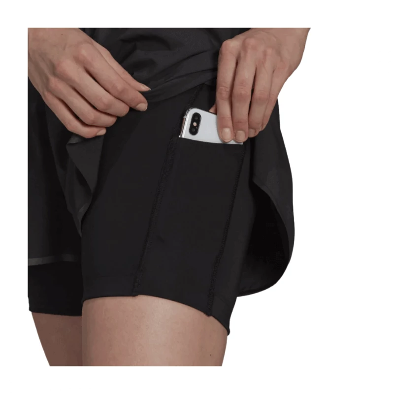 Pantalón Corto Adidas Adizero 2 In 1 Negro Mujer 4 Pantalón Corto Adidas Adizero 2 In 1 Negro Mujer - Image 2