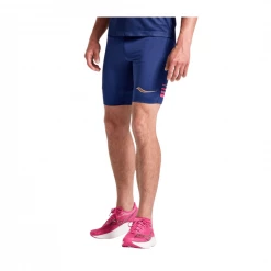Pantalón Corto Apretado Saucony Elite Azul Rosa