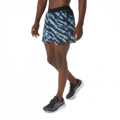 Pantalón Corto Asics Wild Camo 5IN Azul Negro -365rider Ventas pantalon corto asics wild camo 5in azul negro 2