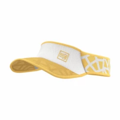 Visera Compressport Spiderweb Ultralight Blanco Dorado