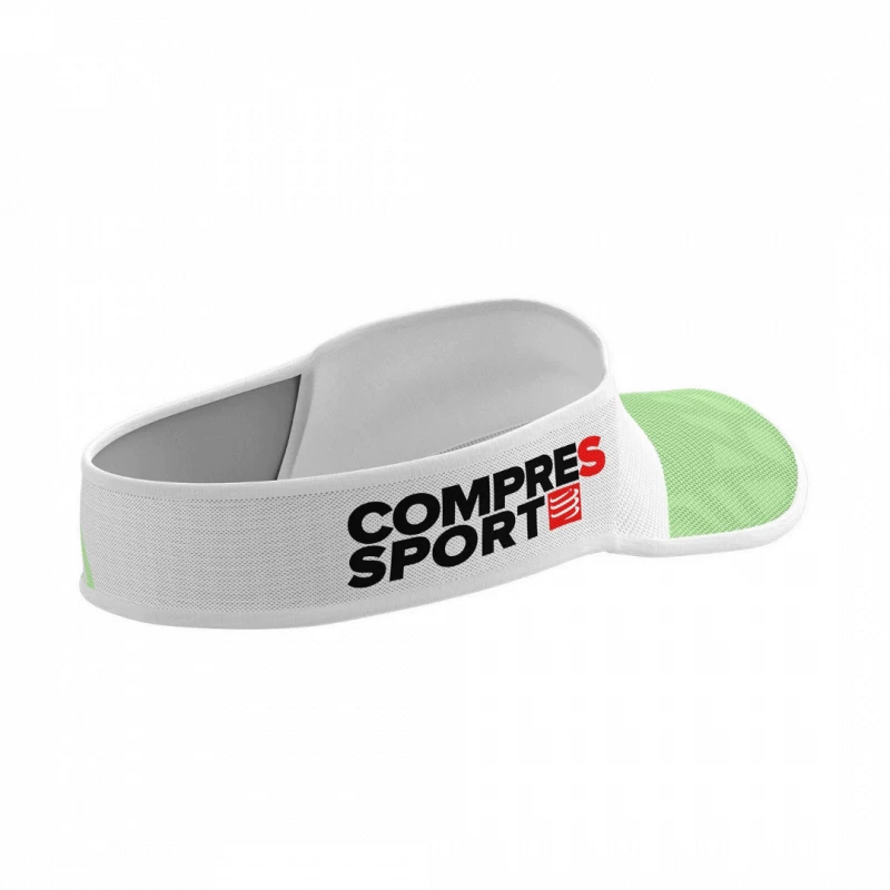 Visera Compressport Spiderweb Ultralight Blanco Verde 4 Visera Compressport Spiderweb Ultralight Blanco Verde - Image 2