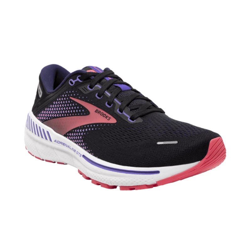 Zapatillas Brooks Adrenaline GTS 22 Ancho Especial Morado Coral Negro Mujer SS22 4 Zapatillas Brooks Adrenaline GTS 22 Ancho Especial Morado Coral Negro Mujer SS22 - Image 2