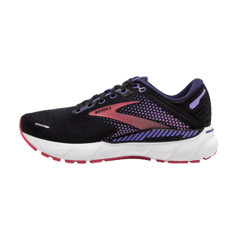 Zapatillas Brooks Adrenaline GTS 22 Ancho Especial Morado Coral Negro Mujer SS22 6 Zapatillas Brooks Adrenaline GTS 22 Ancho Especial Morado Coral Negro Mujer SS22 - Image 4