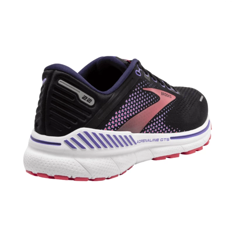 Zapatillas Brooks Adrenaline GTS 22 Ancho Especial Morado Coral Negro Mujer SS22 7 Zapatillas Brooks Adrenaline GTS 22 Ancho Especial Morado Coral Negro Mujer SS22 - Image 5