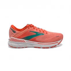 Zapatillas Brooks Adrenaline GTS 22 Coral Verde Mujer SS22
