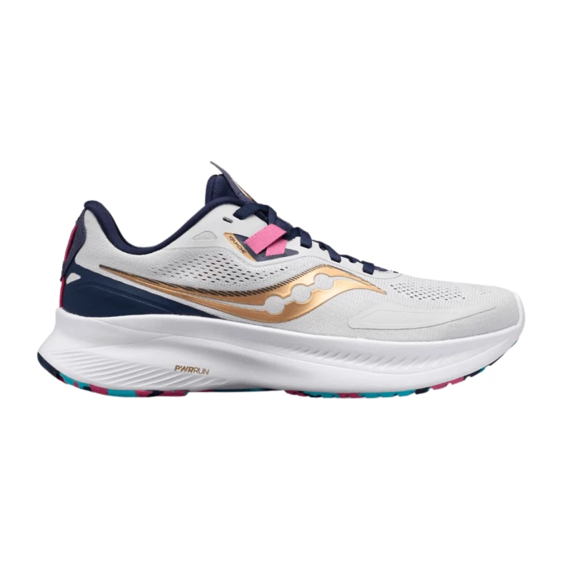Zapatillas Saucony Guide 15 Prospect Glass Blancas Dorado Mujer AW22 3 Zapatillas Saucony Guide 15 Prospect Glass Blancas Dorado Mujer AW22